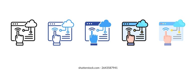 Simulation Multi Style Icon Set