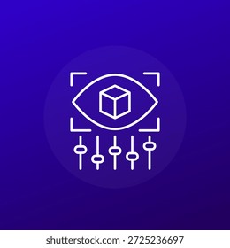 Ícone de configurações de simulação, Projeto de linha de tecnologia de realidade aumentada