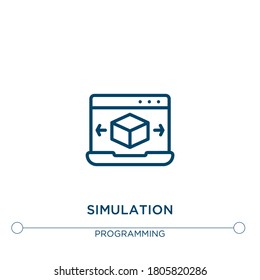 Simulation des Vektorgrafiksymbol. Einfache Elementgrafik. Simulation Umriss Symbol aus dem Programmierkonzept. Kann für Web und Mobile verwendet werden
