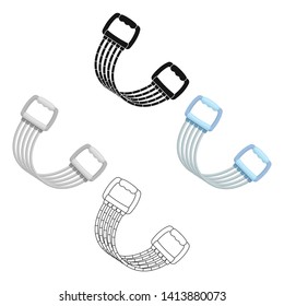 Simulator for hands on a spring mechanism.Gym And Workout single icon in cartoon,black style vector symbol stock illustration.