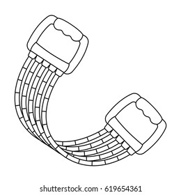 Simulator for hands on a spring mechanism.Gym And Workout single icon in outline style vector symbol stock illustration.