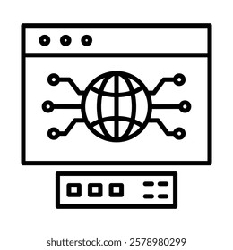 Simulator icon Black and white logo