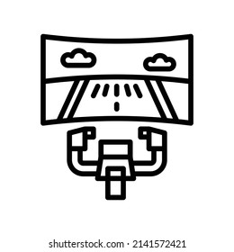 Simulator Icon. Line Art Style Design Isolated On White Background