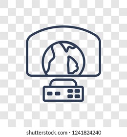 Simulator icon. Trendy linear Simulator logo concept on transparent background from ASTRONOMY collection