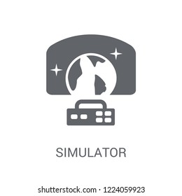 Simulator icon. Trendy Simulator logo concept on white background from Astronomy collection. Suitable for use on web apps, mobile apps and print media.