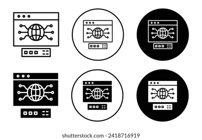 Simulator vector icon set collection. Simulator Outline flat Icon.