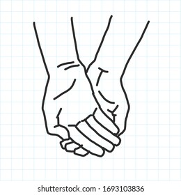 La palma del cuerpo sin ayuda elogia con estilo de doodle
