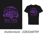 Sin City Vector T shirt design Vintage Style