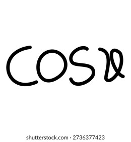 Sin Cos Tan Formulas in Handwritten Charcoal Style