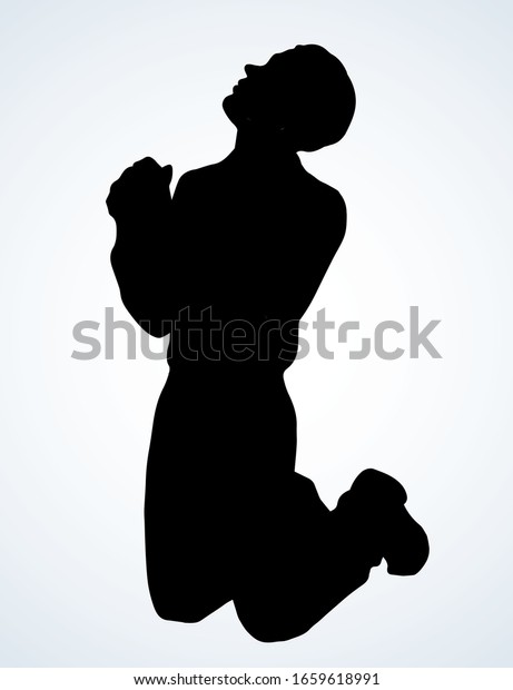 Sin Depressed Sorrow Worry Supplication On Stock Vector (Royalty Free ...