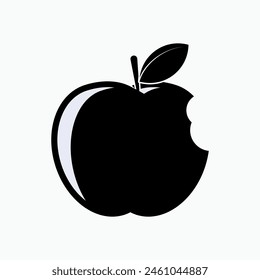 Sin Icon. Bitten Apple Symbol - Vector. 