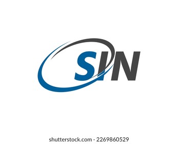 Carta SIN diseño creativo y elegante del logo de swoosh