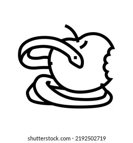 sin pray line icon vector. sin pray sign. isolated contour symbol black illustration
