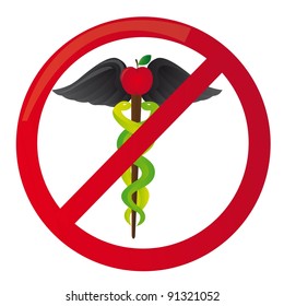 sin prohibite sign isolated over white background. vector