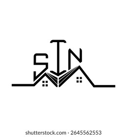 SIN Real State logo ontwerp, SIN eenvoudig en modern logo. SIN luxueus alfabet ontwerp  