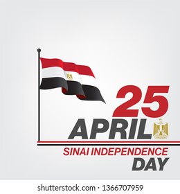 Sinai independence day - Sinai Liberation day 25 April Egypt War victories - egypt flag 