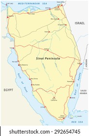 Sinai Peninsula Road Map