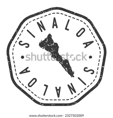 Sinaloa, Mexico Map Stamp Retro Postmark. Silhouette Postal Passport. Seal Round Vector Icon. Badge Vintage Postage Design.