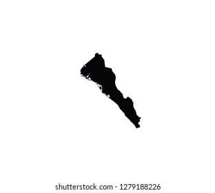 Sinaloa outline map Mexico state