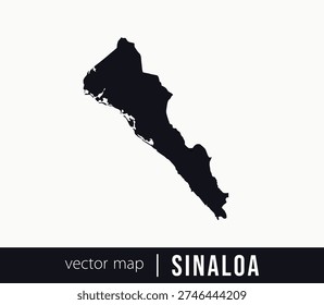 Sinaloa state map. Federative unit of Mexico. Vector map for any needs