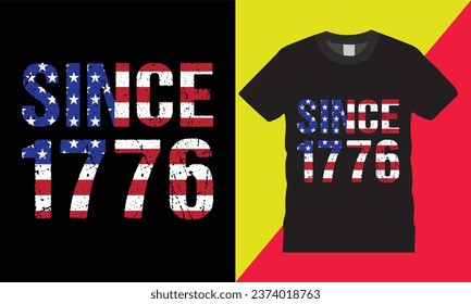 Since 1776 american flag graphic vector tshirt template design.country flag freedom celebrate independence day
Banner greeting card typography print for ready
