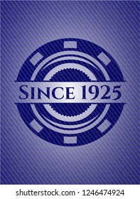 Since 1925 denim background
