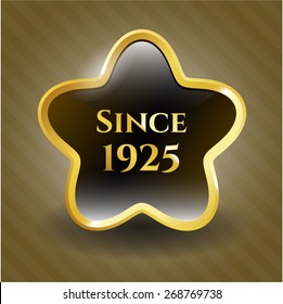 Since 1925 gold shiny star