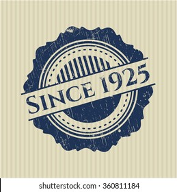 Since 1925 grunge stamp