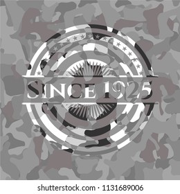 Since 1925 on grey camo pattern