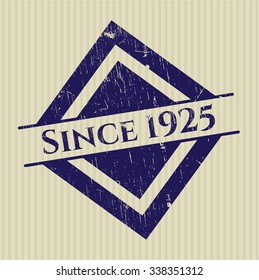 Since 1925 rubber grunge texture seal