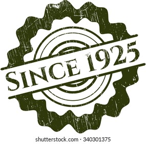 Desde 1925 sello de textura grunge de caucho