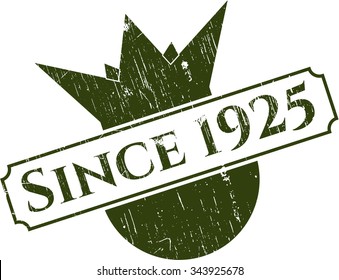 Since 1925 rubber grunge texture seal