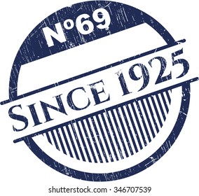 Since 1925 rubber grunge texture stamp