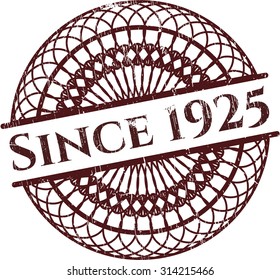 Desde el sello de caucho de 1925