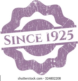 Desde 1925 sello de caucho con textura gruesa