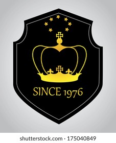 since 1976 over gray background vector illustration 