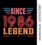 since 1986 legend vector art and background