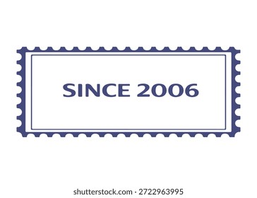 since 2006 postage stamp vector icon on a white background
Vector postage stamp on a white background