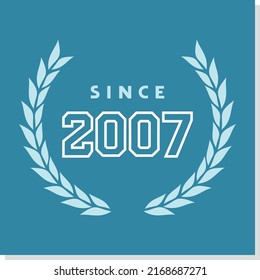 Since 2007 elegant emblem design