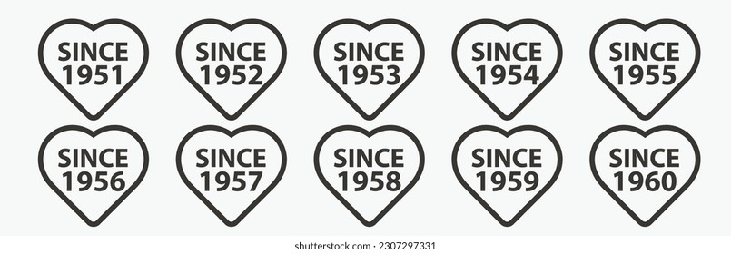 Since vector sign for 1951 to 1960. 