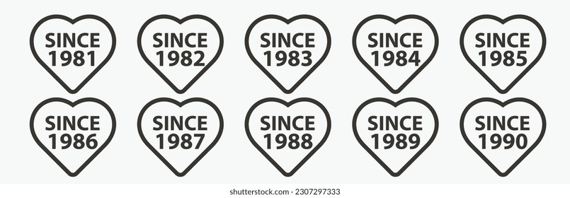 Since vector sign for 1981 to 1990. 