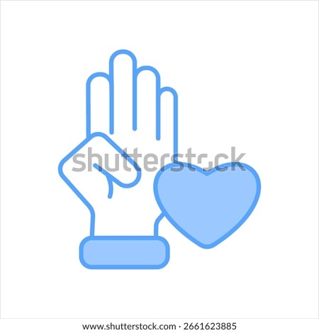 Sincerity Blue Icon Vector Illustration