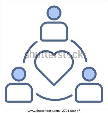 Sincerity Blue Icon Vector Illustration