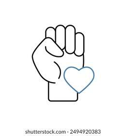 Sinceridad concepto línea icono. Ilustración simple del elemento. diseño del símbolo del esquema del concepto de sinceridad.