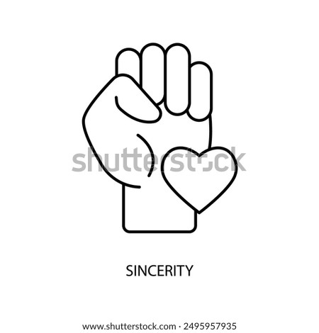 sincerity concept line icon. Simple element illustration. sincerity concept outline symbol design.
