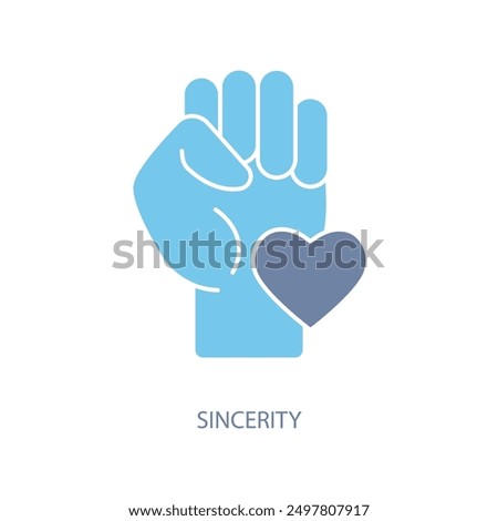 sincerity concept line icon. Simple element illustration. sincerity concept outline symbol design.
