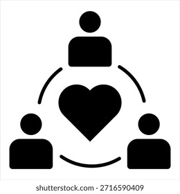 Sincerity Glyph Icon Ilustración vectorial
