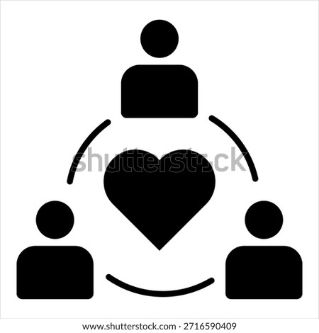 Sincerity Glyph Icon Vector Illustration