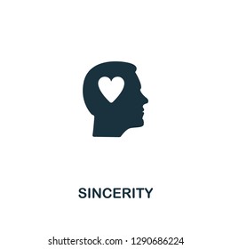 Sincerity icon. Premium style design from influencer collection. Pixel perfect sincerity icon for web design, apps, software, printing usage.