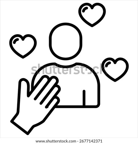 Sincerity Outline Icon Illustration Vector